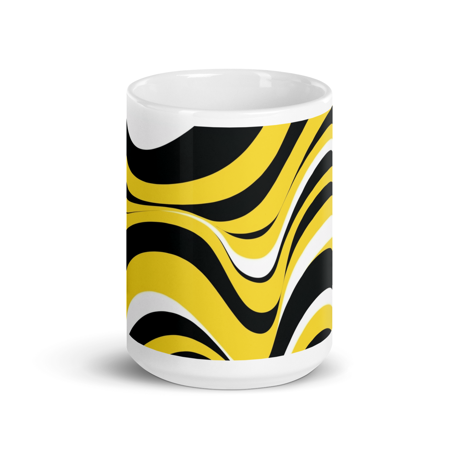 Wavy Yellow Pattern Mug