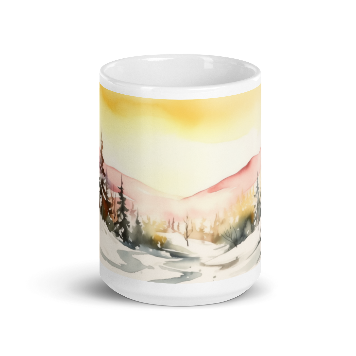 Christmas Watercolour Painting Mug