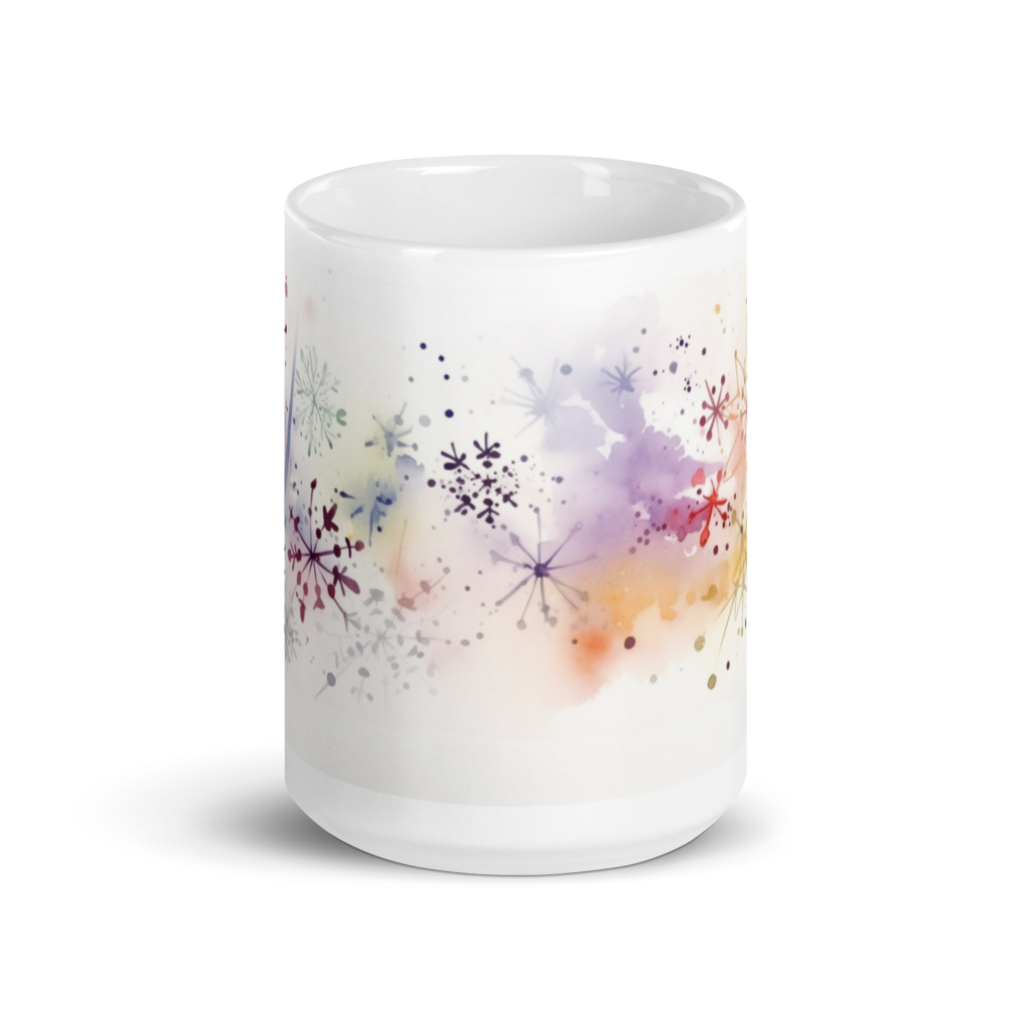 Christmas Snowflakes Watercolour Mug