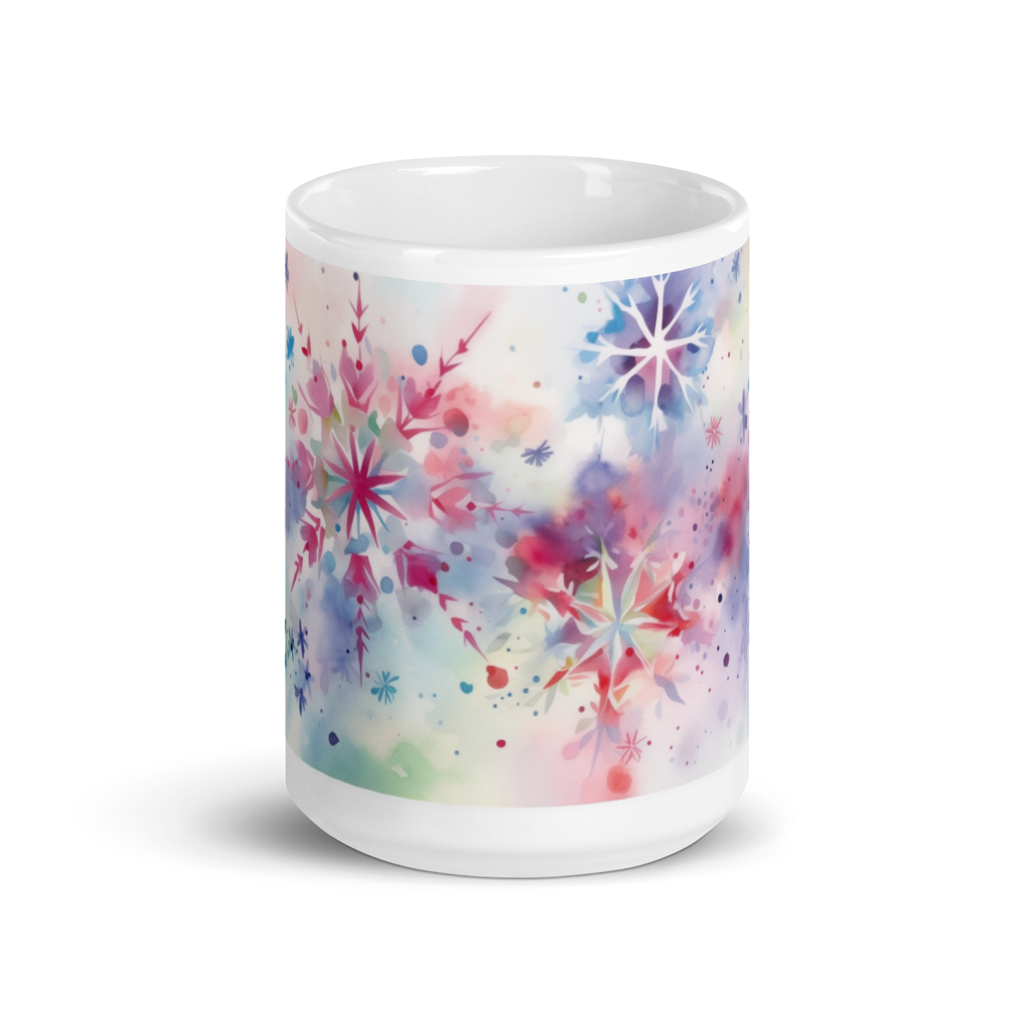 Snowflakes Watercolour Christmas Mug