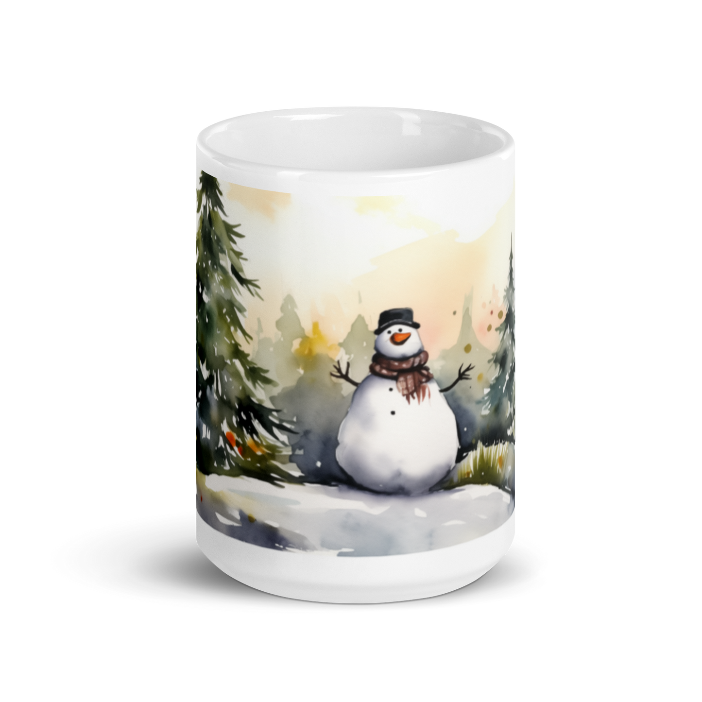 Christmas Snowman Watercolour Mug