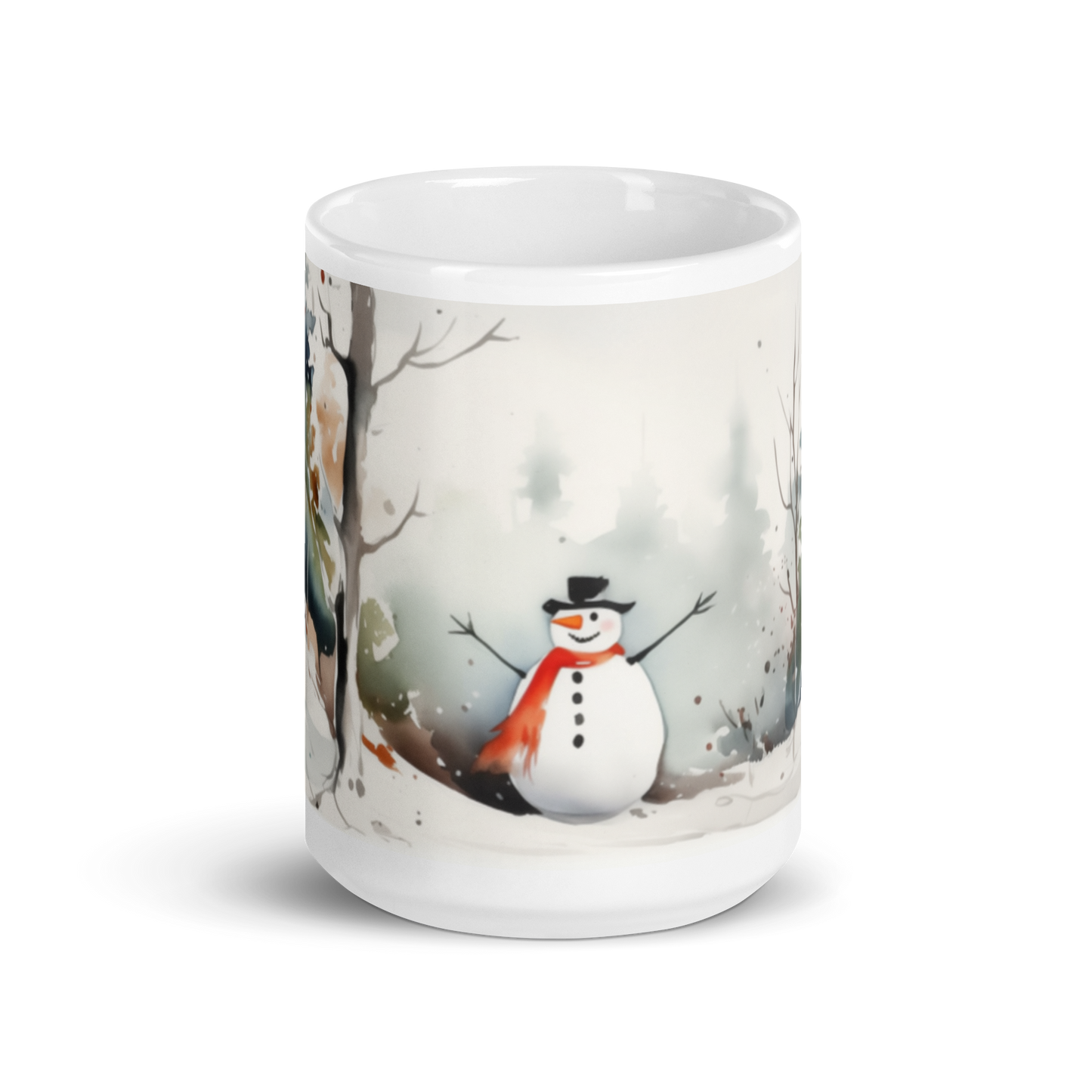 Snowman Watercolour Mug