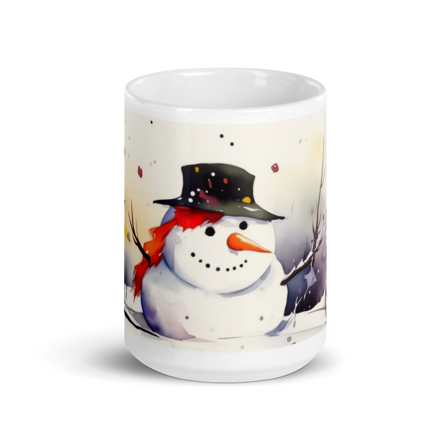 Watercolour Snowman Mug