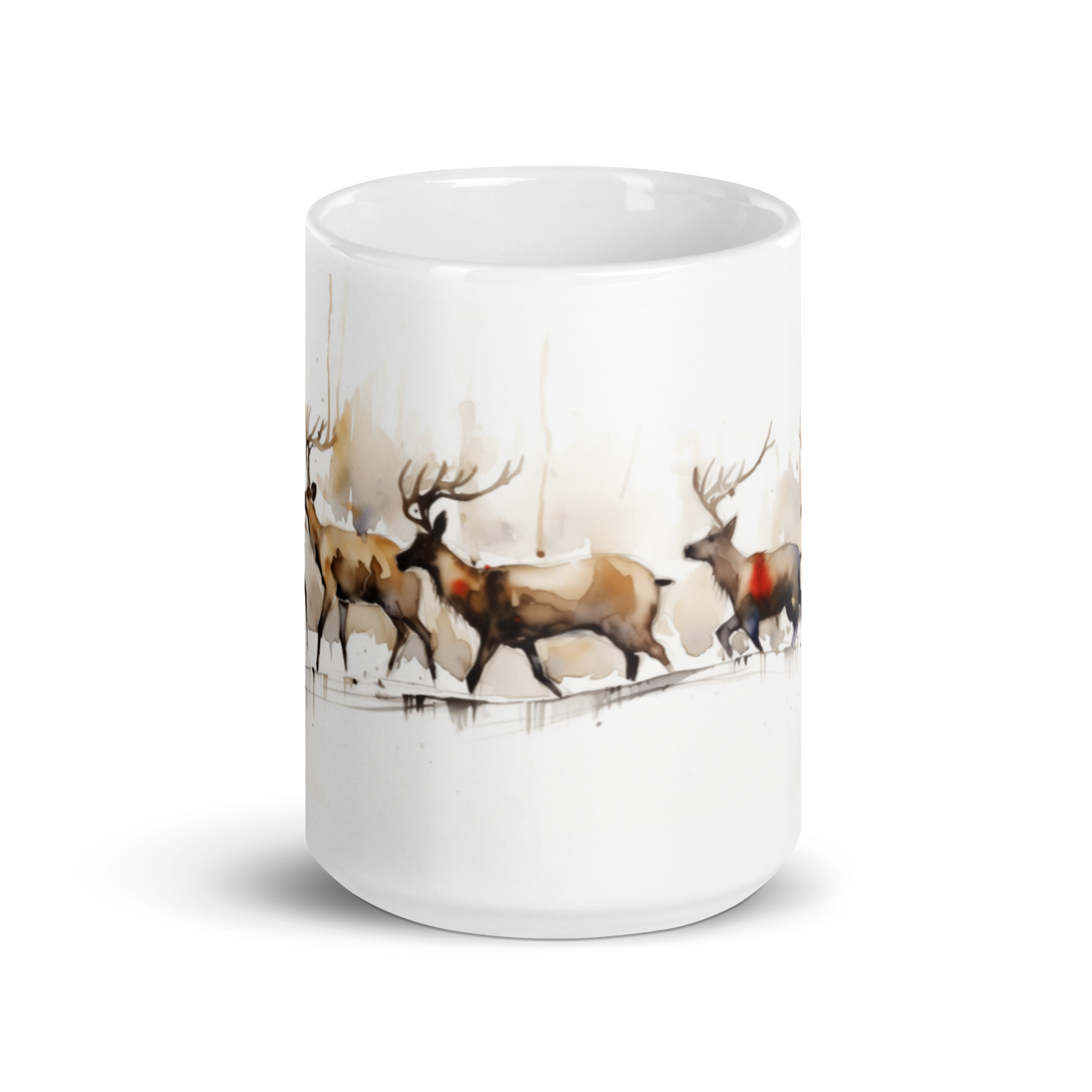 Reindeer Watercolour Mug