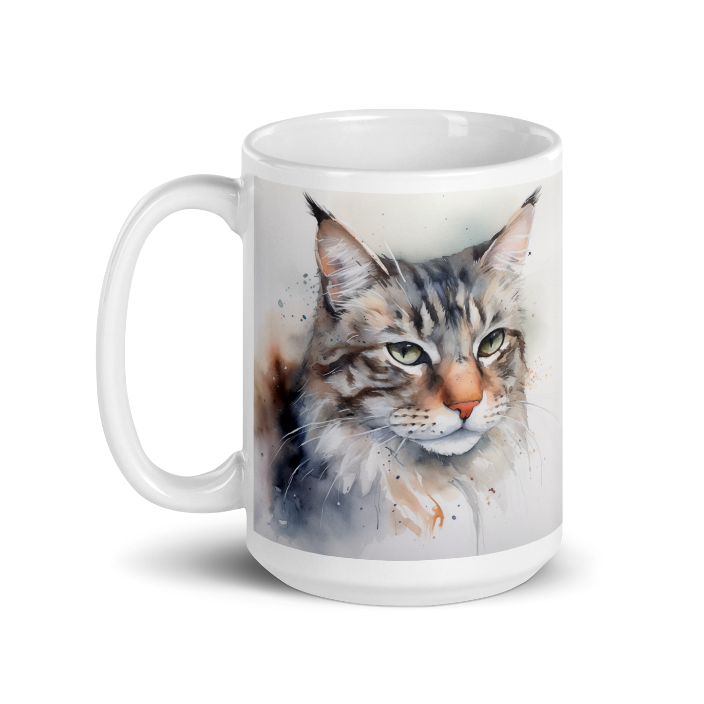 Cat Watercolour Painting Mug