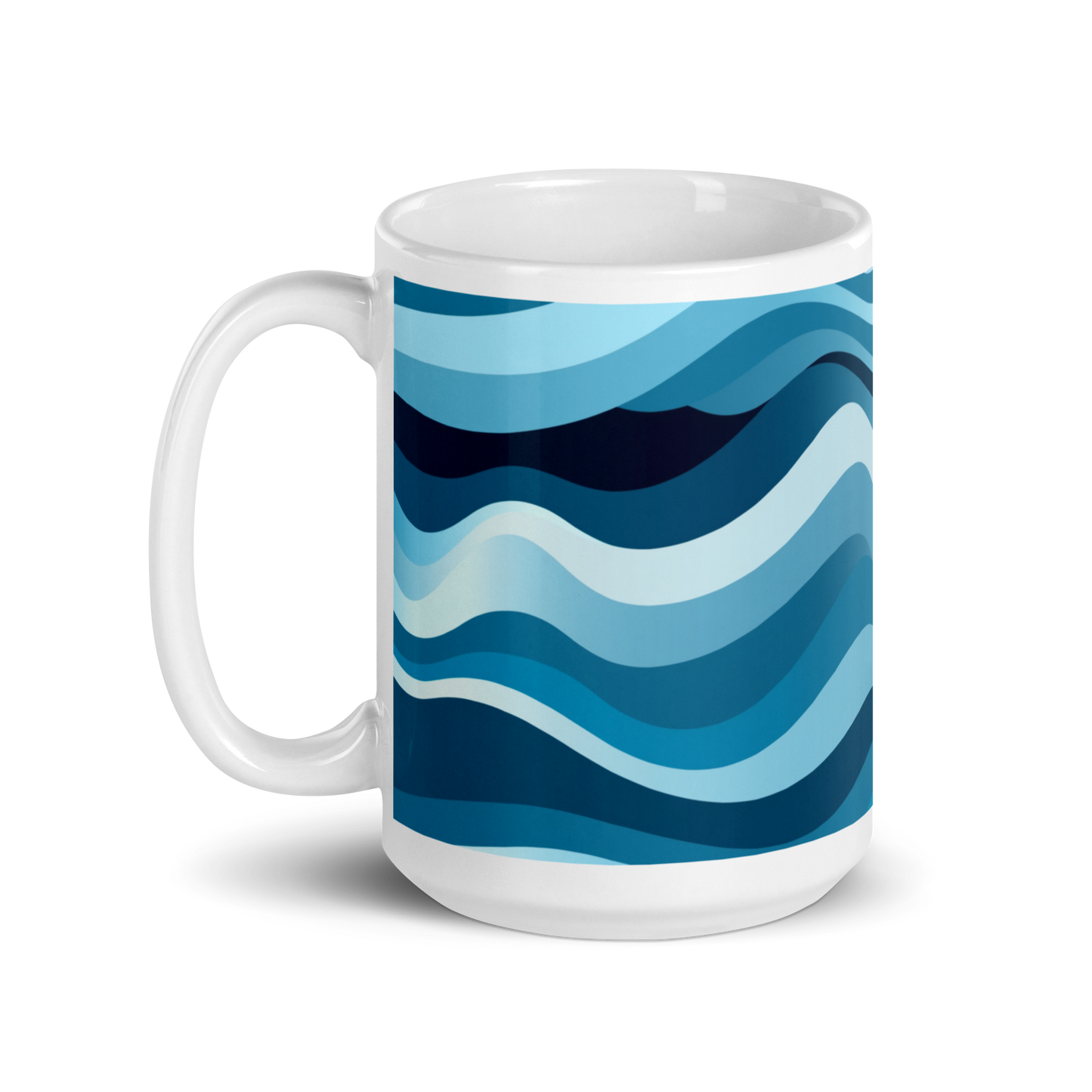 Wavy Blue Pattern Mug