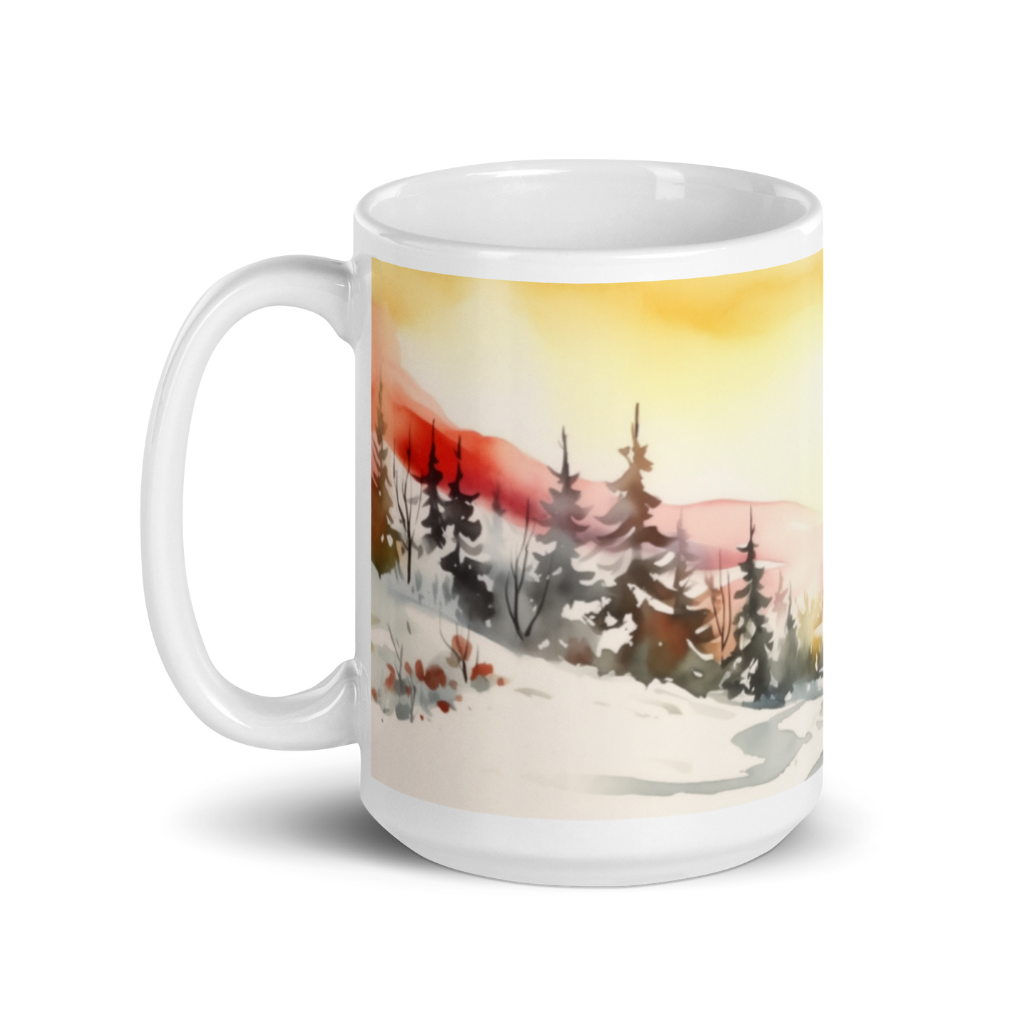 Christmas Watercolour Painting Mug