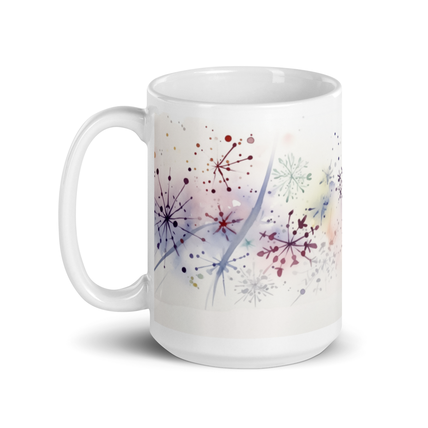 Christmas Snowflakes Watercolour Mug