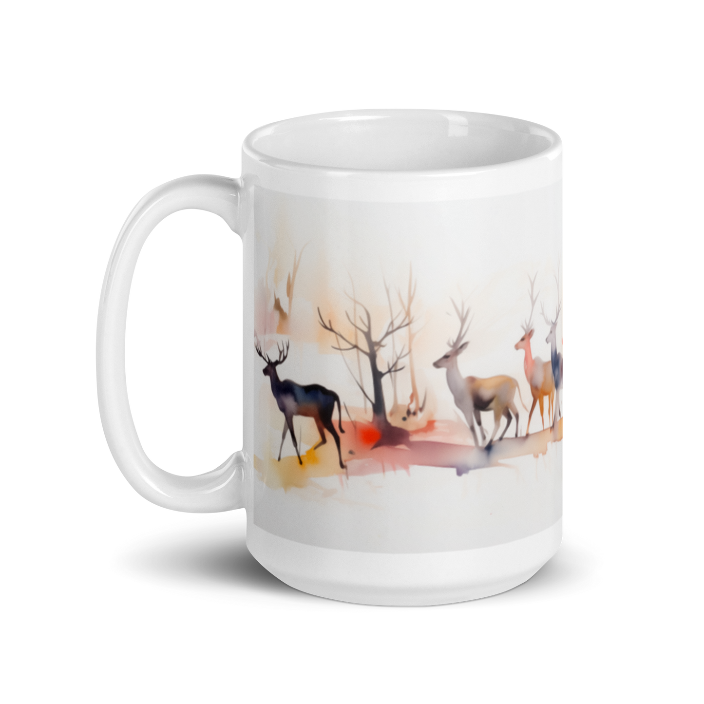 Watercolour Reindeer Mug