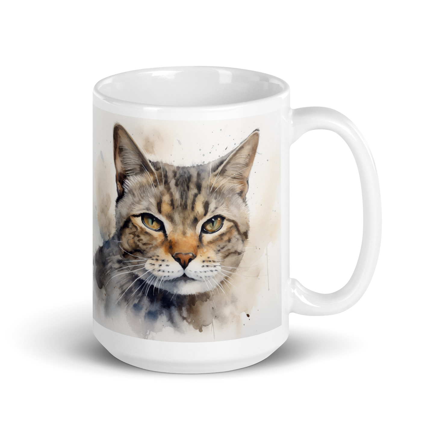 Watercolour Painting Cat Mug