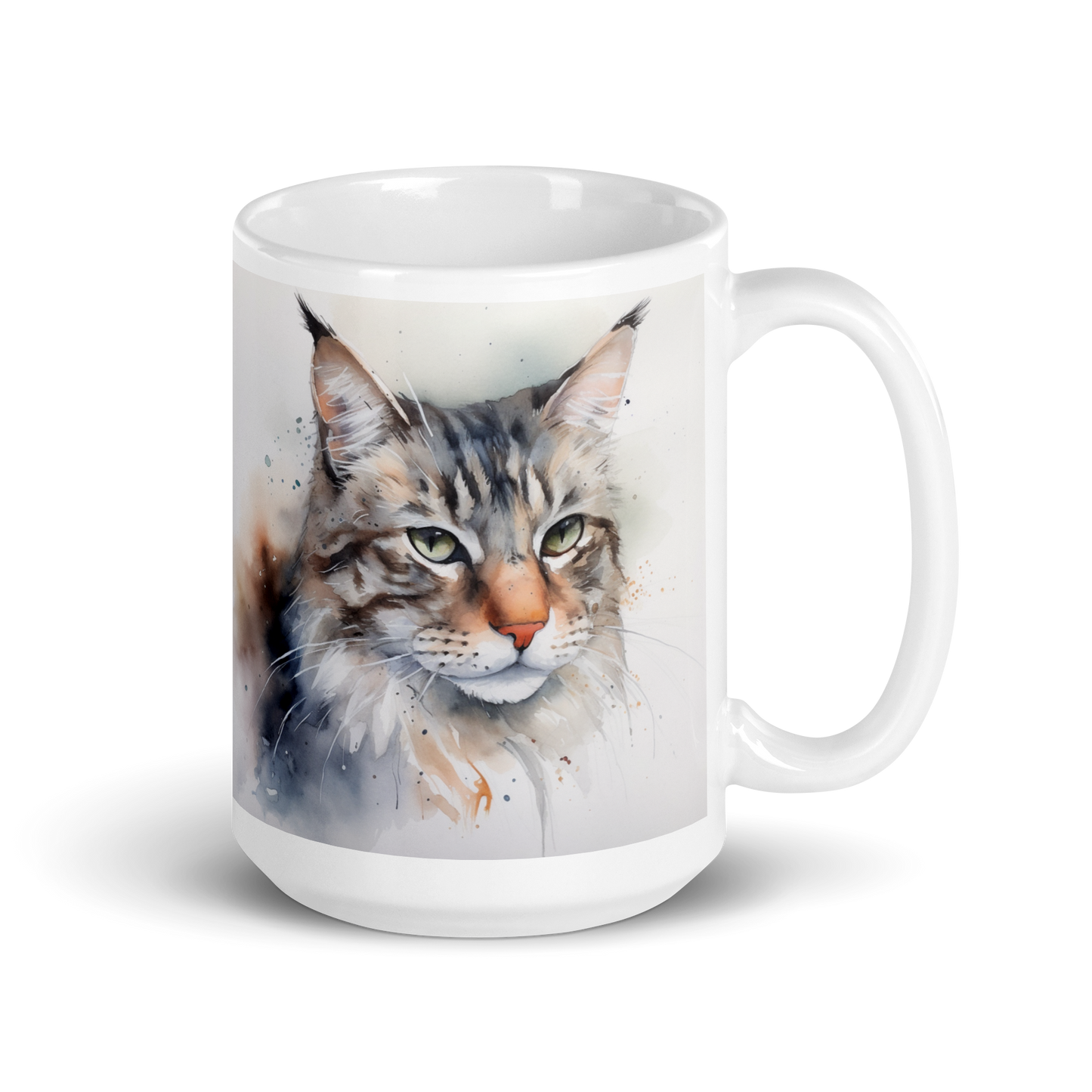 Cat Watercolour Painting Mug