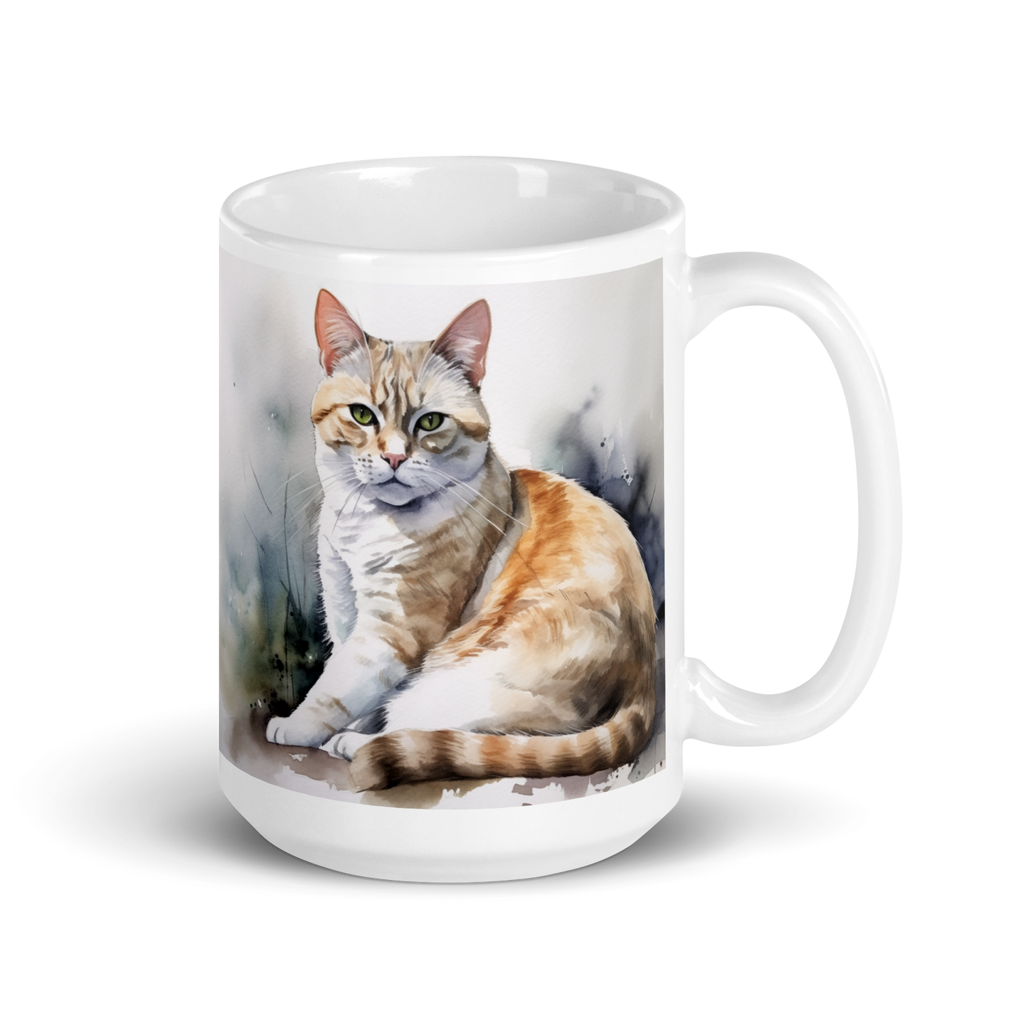 Watercolour Cat Painting Mug