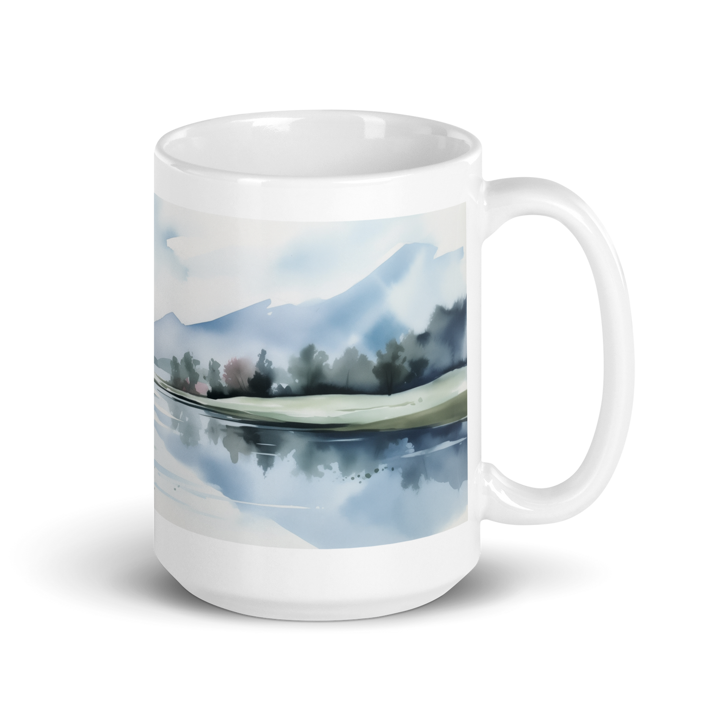 Scenic Lake Watercolour Mug