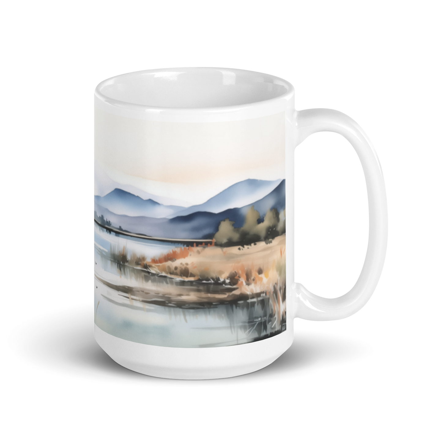 Watercolour Scenic Lake Mug