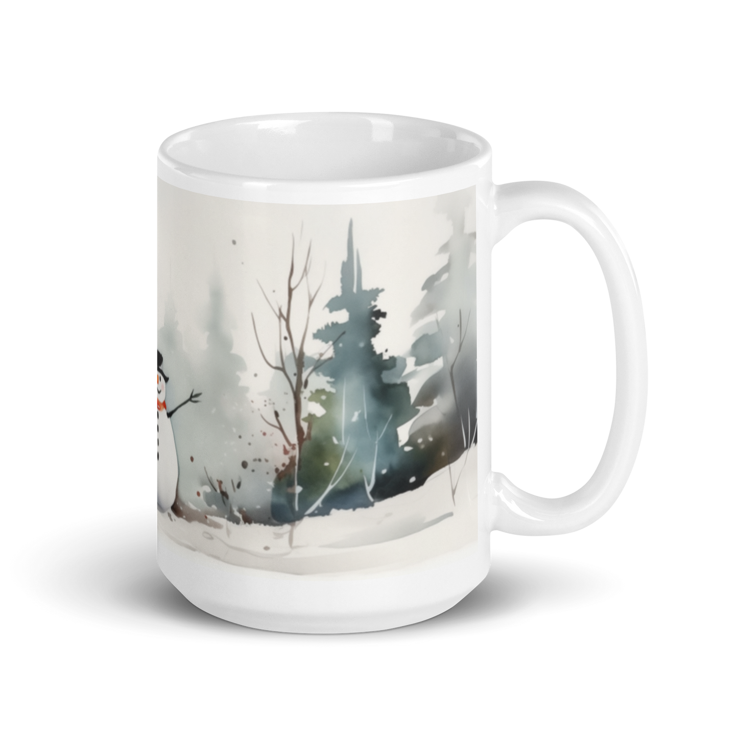 Snowman Watercolour Mug