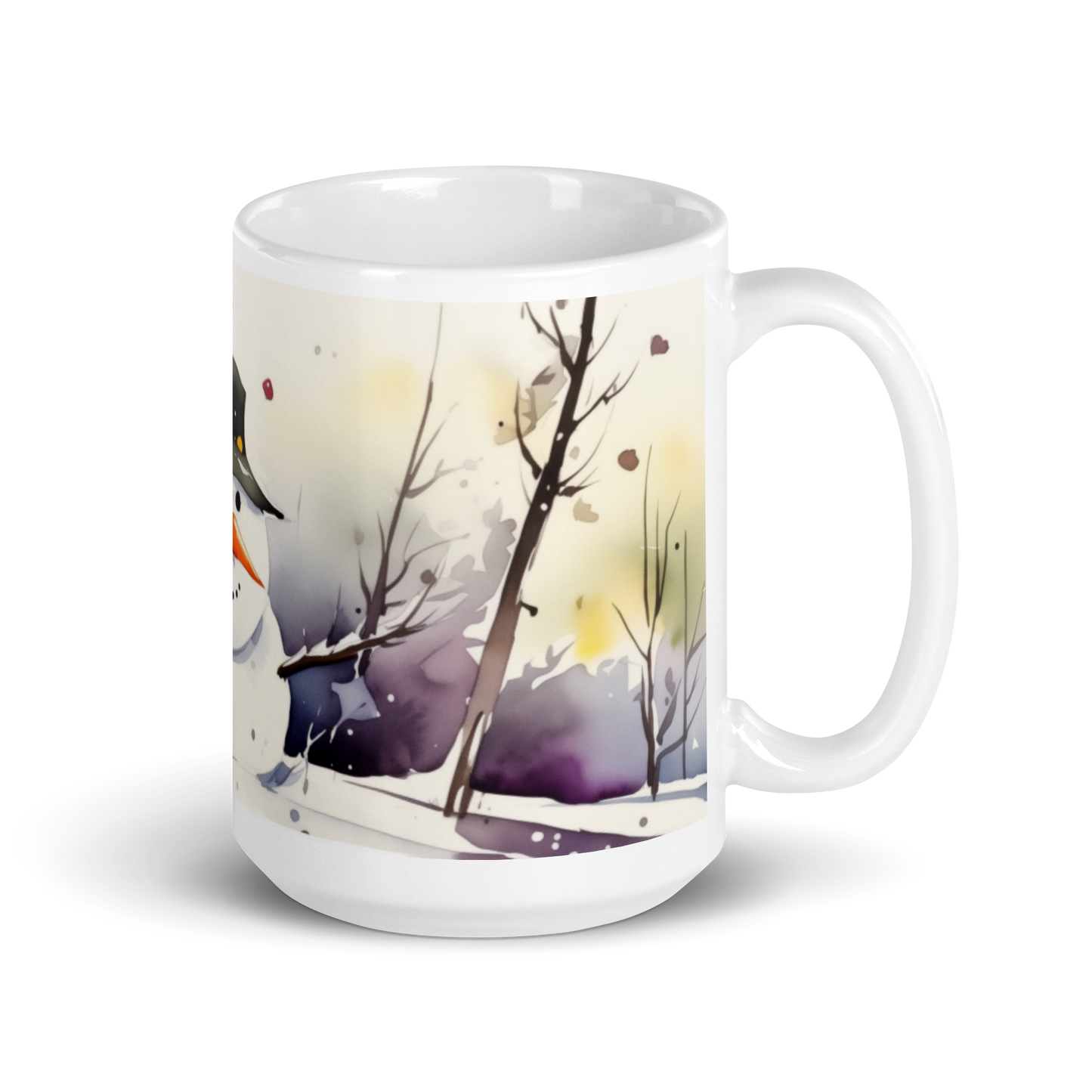 Watercolour Snowman Mug